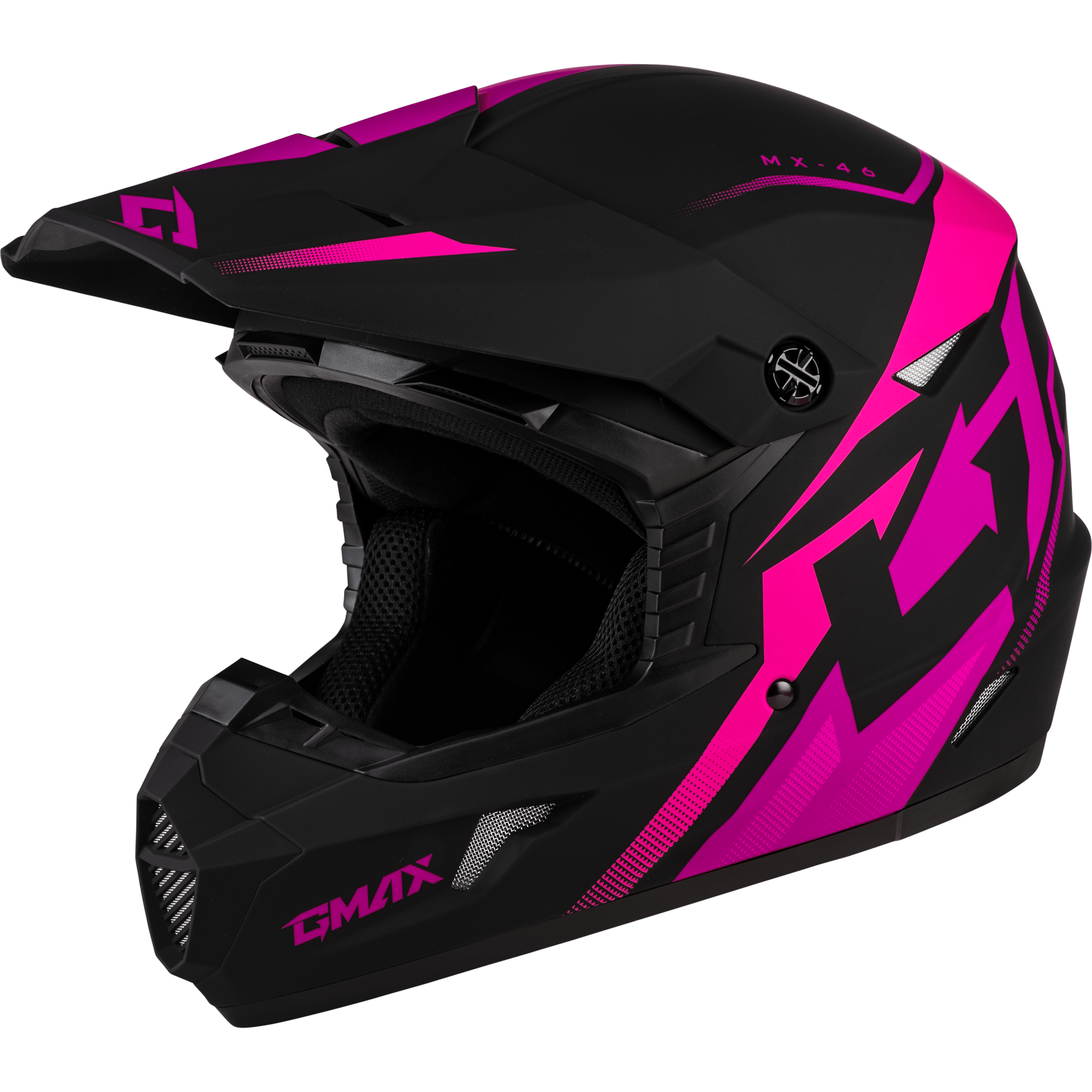 Western Powersports Off Road Helmet Black/Pink / LG MX-46 Compound Helmet by GMAX D3464346