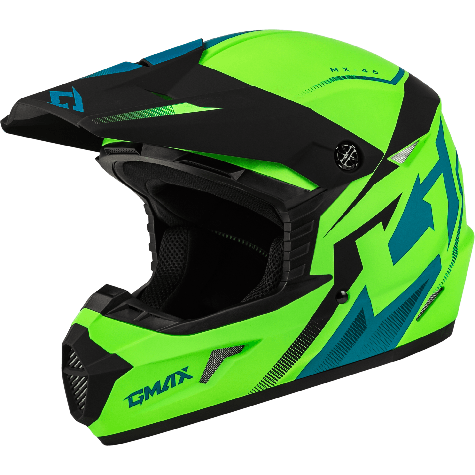 Western Powersports Off Road Helmet Hi-Vis Green/Black / 2X MX-46 Compound Helmet by GMAX D3464418