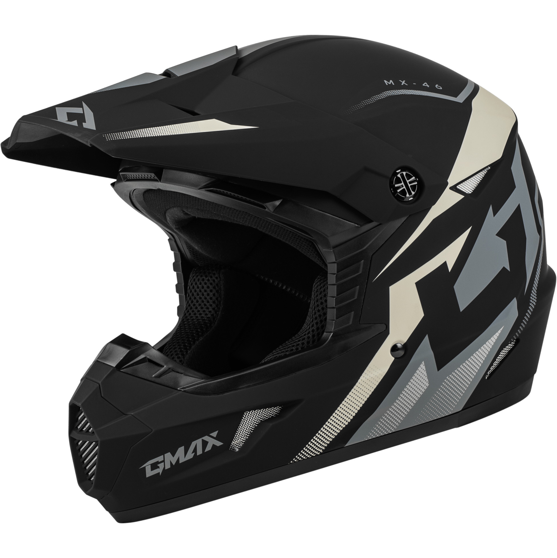 Western Powersports Off Road Helmet Black/Grey/White / 2X MX-46 Compound Helmet by GMAX D3464428