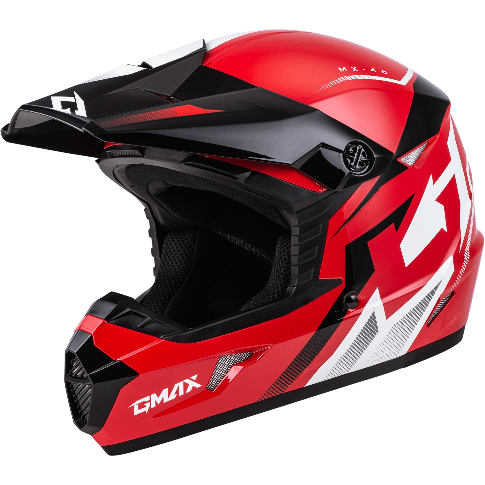 Western Powersports Off Road Helmet Red/Black/White / 2X MX-46 Compound Helmet by GMAX D3464758
