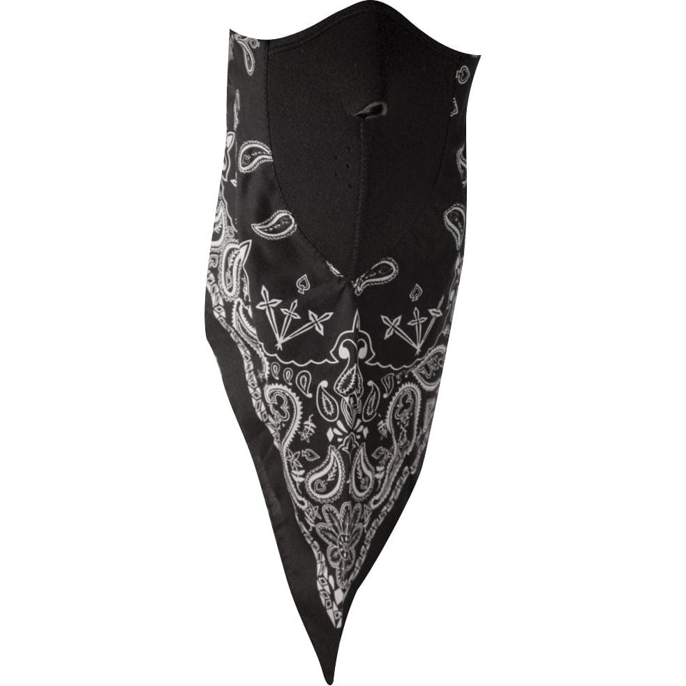 Western Powersports Bandana Black Paisley Neodanna by Zan WNEO101