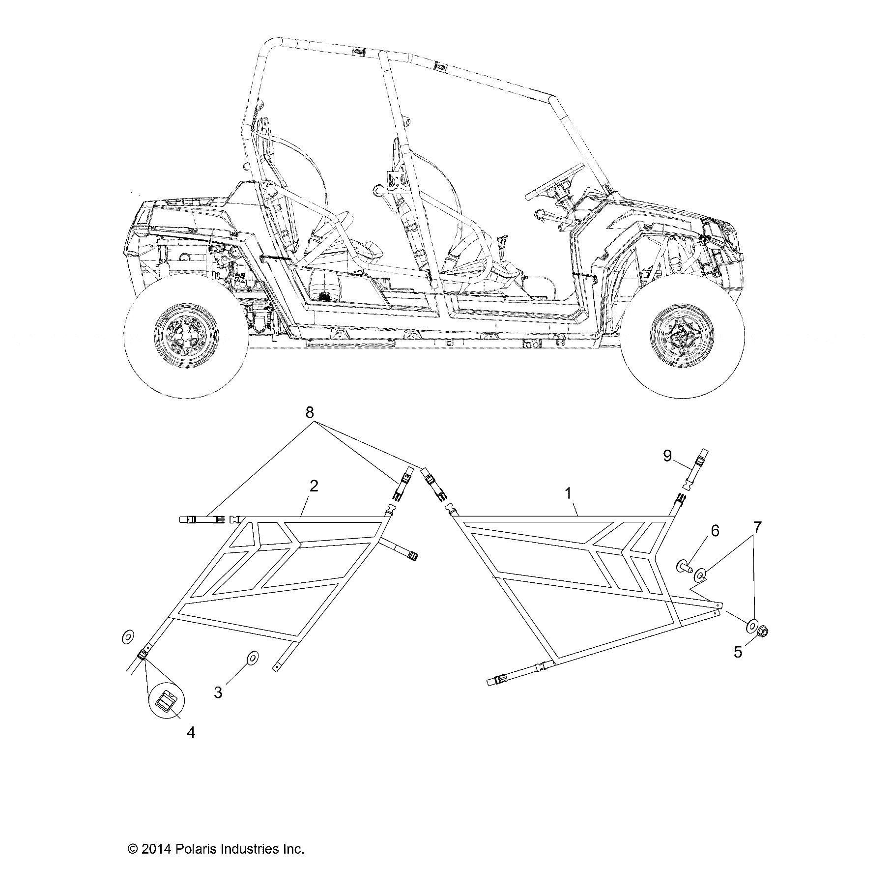 Net, Rear by Polaris 2684616 OEM Hardware P2684616 Off Road Express