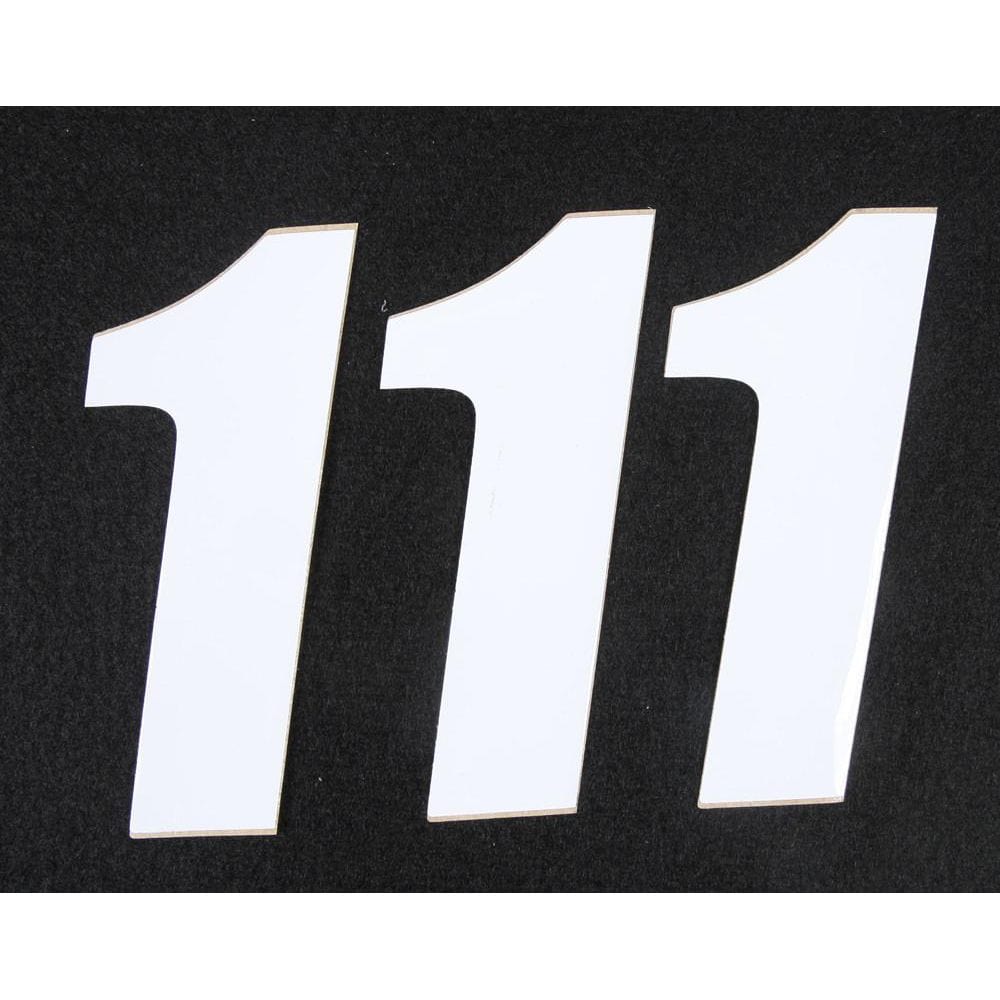 Number 1 White 4" 3/Pack By D'Cor 45-14-1 Number Set 862-141 Western Powersports