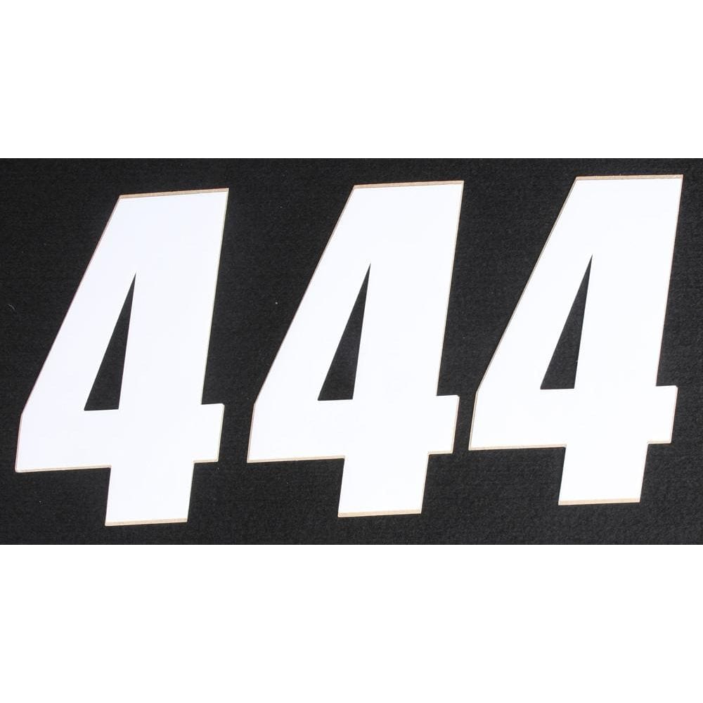 Number 4 White 6" 3/Pack By D'Cor 45-16-4 Number Set 862-164 Western Powersports