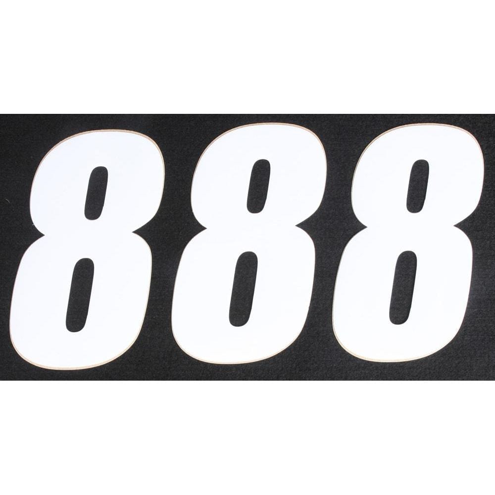 Number 8 White 6" 3/Pack By D'Cor 45-16-8 Number Set 862-168 Western Powersports