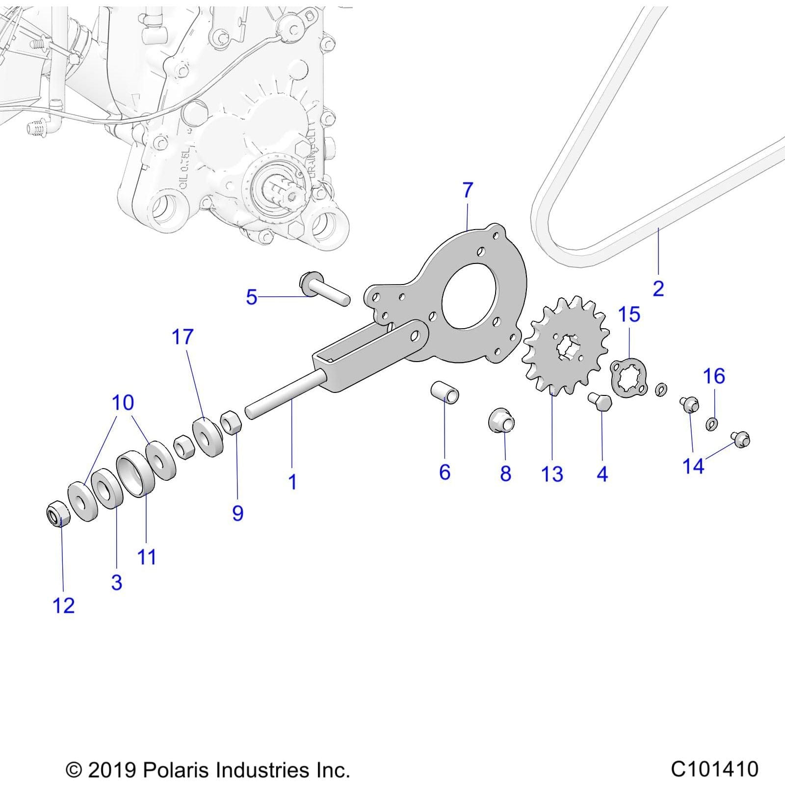 Nut-M12-1.25,Hxfl,Zinc Clear by Polaris 7547345 OEM Hardware P7547345 Off Road Express