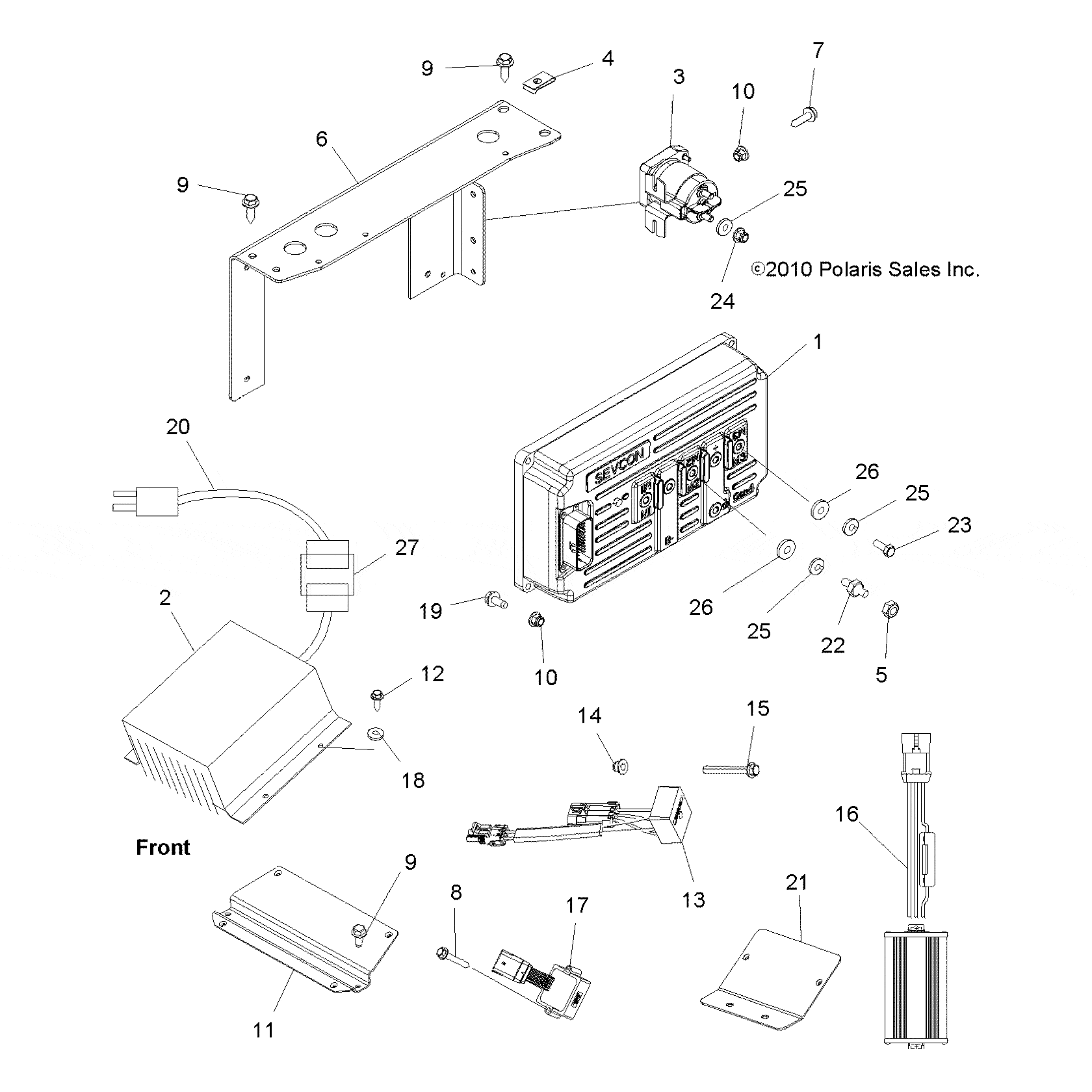 Nut-U Clip,Chimney,M8X1.25 by Polaris 7547476 OEM Hardware P7547476 Off Road Express