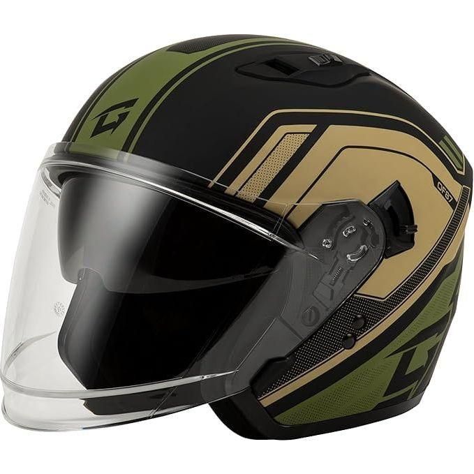 GMAX OF-87 Duke Helmet Matte Black/Green / Large