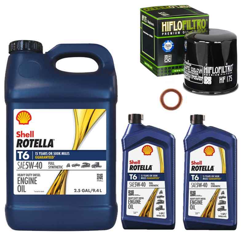 Oil Change Kit Indian Thunder Stroke 5W-40 6 Qt by Witchdoctors IND-OCK-5W40 Oil Change Kit