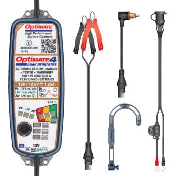 Parts Unlimited Battery Charger Optimate 4  Quad Program Premium Edition Battery Charger by Tecmate TM631PR