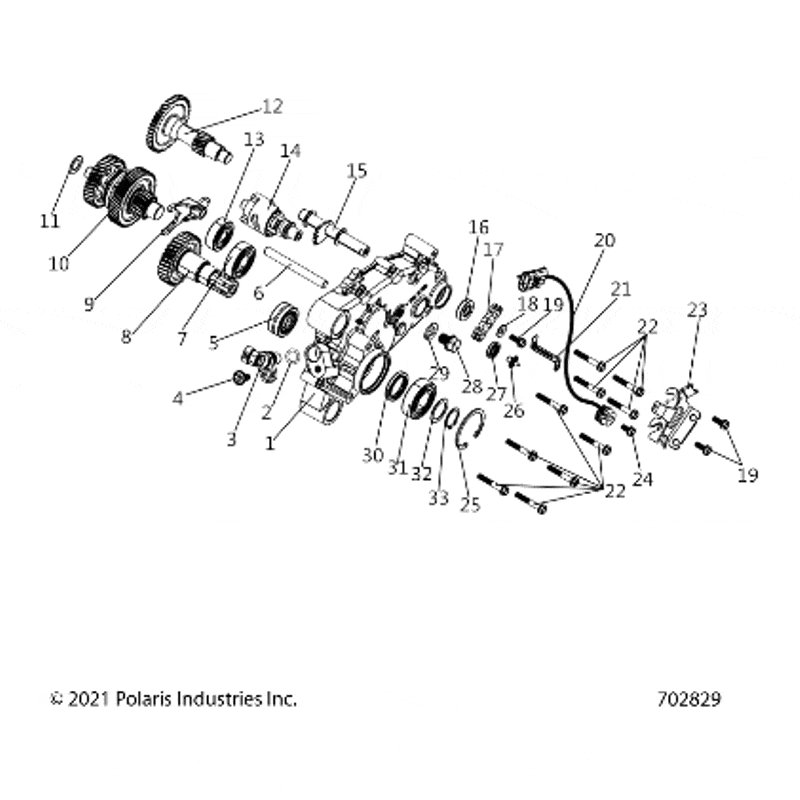 Output Shaft Assembly by Polaris 3055654 OEM Hardware P3055654 Off Road Express