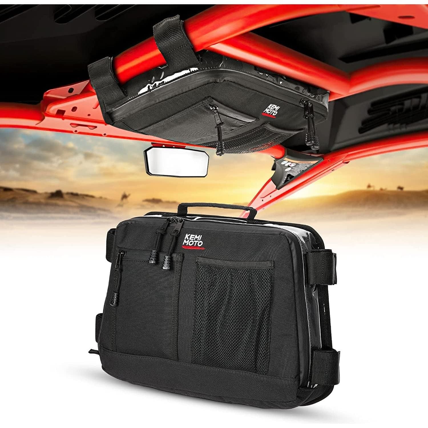 Overhead Roof Storage Bag for Can Am Maverick X3 Max RS DS Turbo R by Kemimoto FTVDB011 Roof Bag FTVDB011 Kemimoto