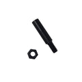 A K-Pin Lever Pr1819 by Polaris, a black metal standoff with one threaded end and a matching hexagonal nut, is placed beside it on a white background.
