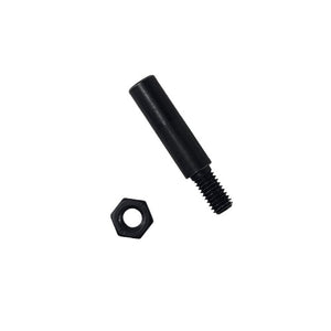 A K-Pin Lever Pr1819 by Polaris, a black metal standoff with one threaded end and a matching hexagonal nut, is placed beside it on a white background.