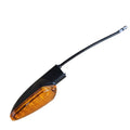 The Turn Signal, Left by Polaris features an amber lens, black housing, and a connector-attached wire—perfect for Polaris or Indian motorcycle parts replacement, as shown on a white background.