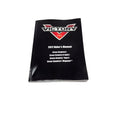 A 2017 Owners Manual,17 Xc,Xct,Mgnm by Polaris features a black cover with red/silver Victory USA logo and white text listing Cross Country, Cross Country 8-Ball, Tour, and Magnum models—perfect for sourcing OEM Victory Polaris parts.