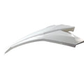 A sleek, white Can-Am RH rear fender with angular edges, made of plastic or fiberglass, likely OEM for automotive or motorcycle use, shown against a plain white background.