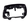 The LCD Display Bracket Black by Polaris is a black plastic automotive mounting bracket with multiple holes and slots, shown on a white background. It's ideal for use with OEM Indian Polaris and Indian motorcycle parts.
