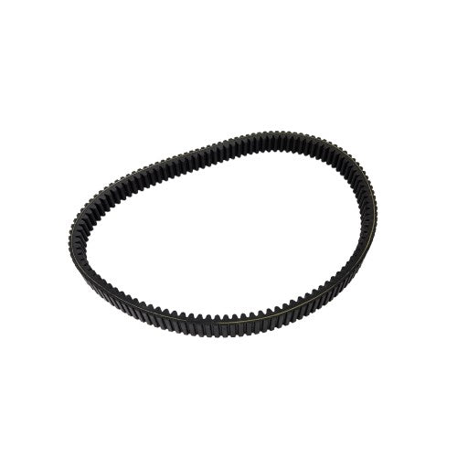A black rubber timing belt with evenly spaced teeth in an oval shape on a white background—ideal as the Arctic Cat UTV/ATV Drive Belt by Arctic Cat, perfect for OEM UTV parts or ATV accessories.