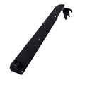 Catch Weld, Right, Medium Gloss by Polaris—a durable black metal tool with mounting holes and a hook end—perfect as an OEM accessory or replacement part for Polaris Off Road UTVs.
