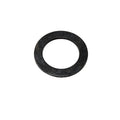 A flat, round black metal Washer by Polaris with a center hole is shown on a white background—perfect as an OEM Victory motorcycle part from Witchdoctors.