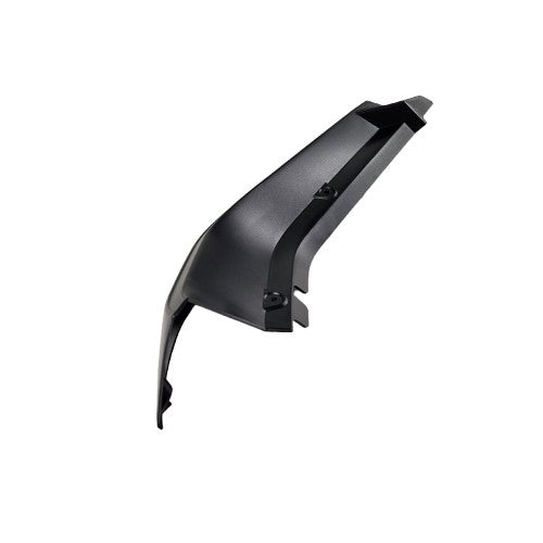 Black plastic upper front mudguard with smooth curved design and mounting points.