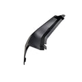 Black plastic upper front mudguard with smooth curved design and mounting points.