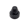 A black Bumper-Rubber, 13.50 Dia x 3.2 Thk by Polaris, OEM part for Polaris Off Road vehicles, is shown on a white background with a cylindrical base and slightly tapered top.