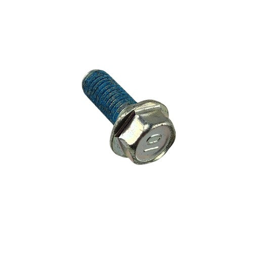 The Bolt, Flanged, 8X20 by Kawasaki features a flanged head and partially blue-threaded shank, shown on a white background—perfect for Kawasaki UTV parts and off-road OEM applications.