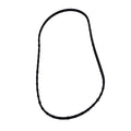 A single black Seal-Fuel, Molded by Polaris, oval-shaped with a slightly irregular outline, is displayed on a white background—ideal for use with OEM Indian Polaris and Indian motorcycle parts.