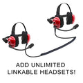 Pair - H80 Track Talk Linkable Intercom Headsets - Bring The Conversation To The Circle Track Nascar Event by Rugged Radios