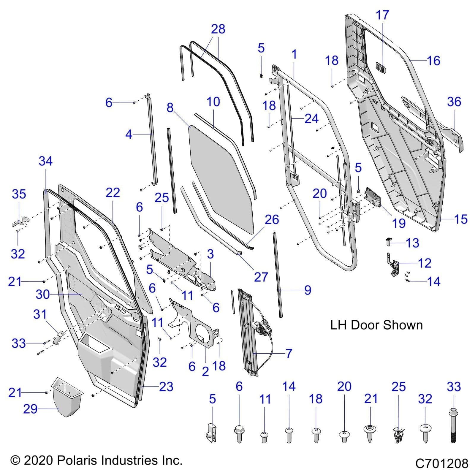 Panel-Accent,Dr,Lh,Le,Gh.Gry by Polaris 5454749-728 OEM Hardware P5454749-728 Off Road Express