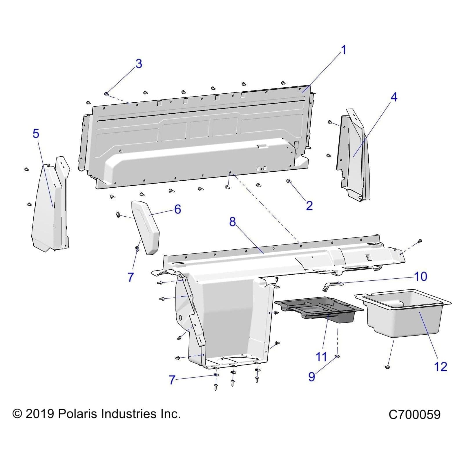 Panel-Closeoff,Lower,Blk by Polaris 5456188-070 OEM Hardware P5456188-070 Off Road Express