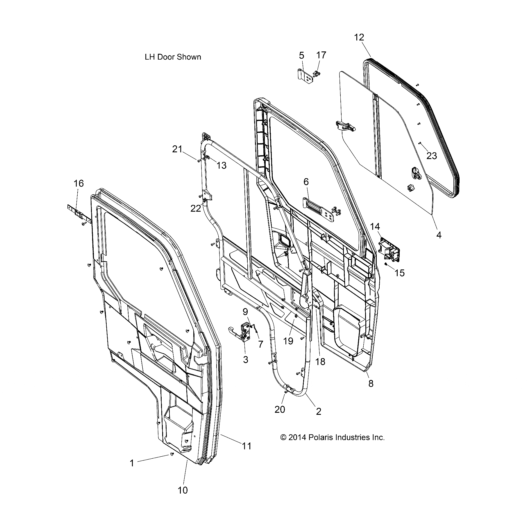 Panel-Door,Inner,Right by Polaris 5439241 OEM Hardware P5439241 Off Road Express