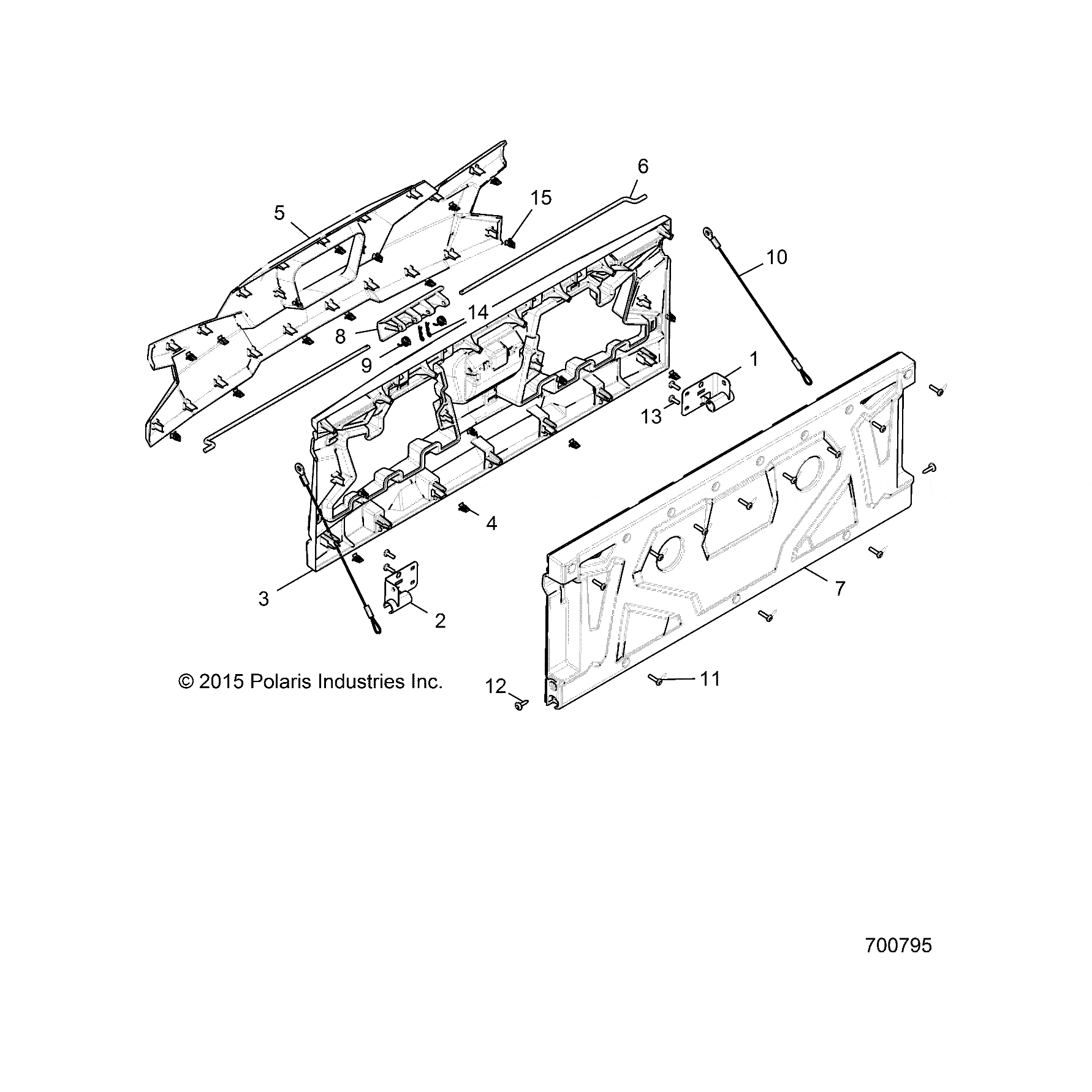 Panel Trim Assembly, Suede Sb G by Polaris 2636174-685 OEM Hardware P2636174-685 Off Road Express