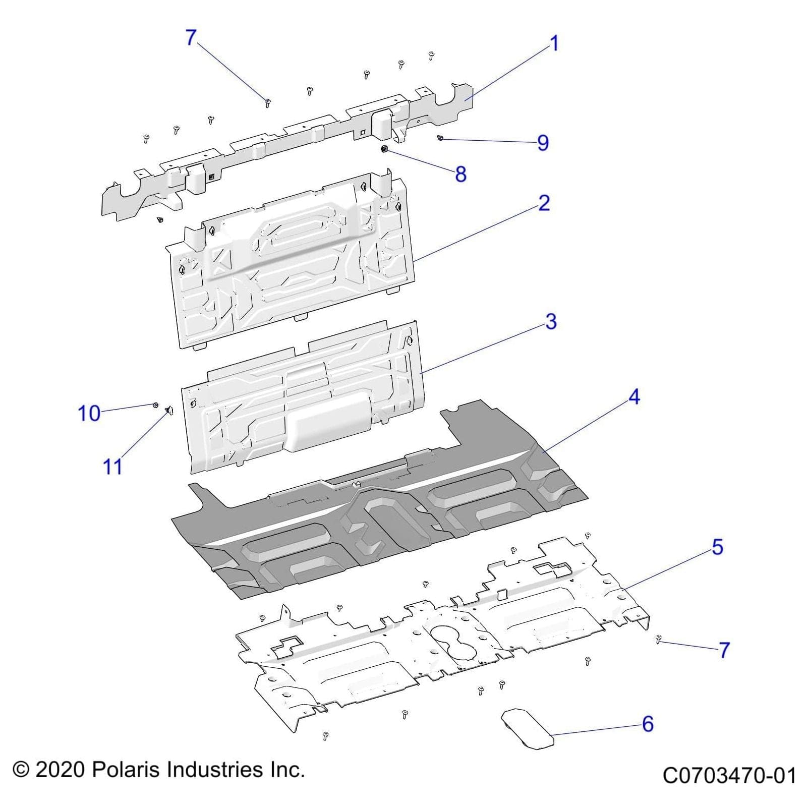 Panel-Underseat,Rr,Router,Blk by Polaris 5456790-070 OEM Hardware P5456790-070 Off Road Express