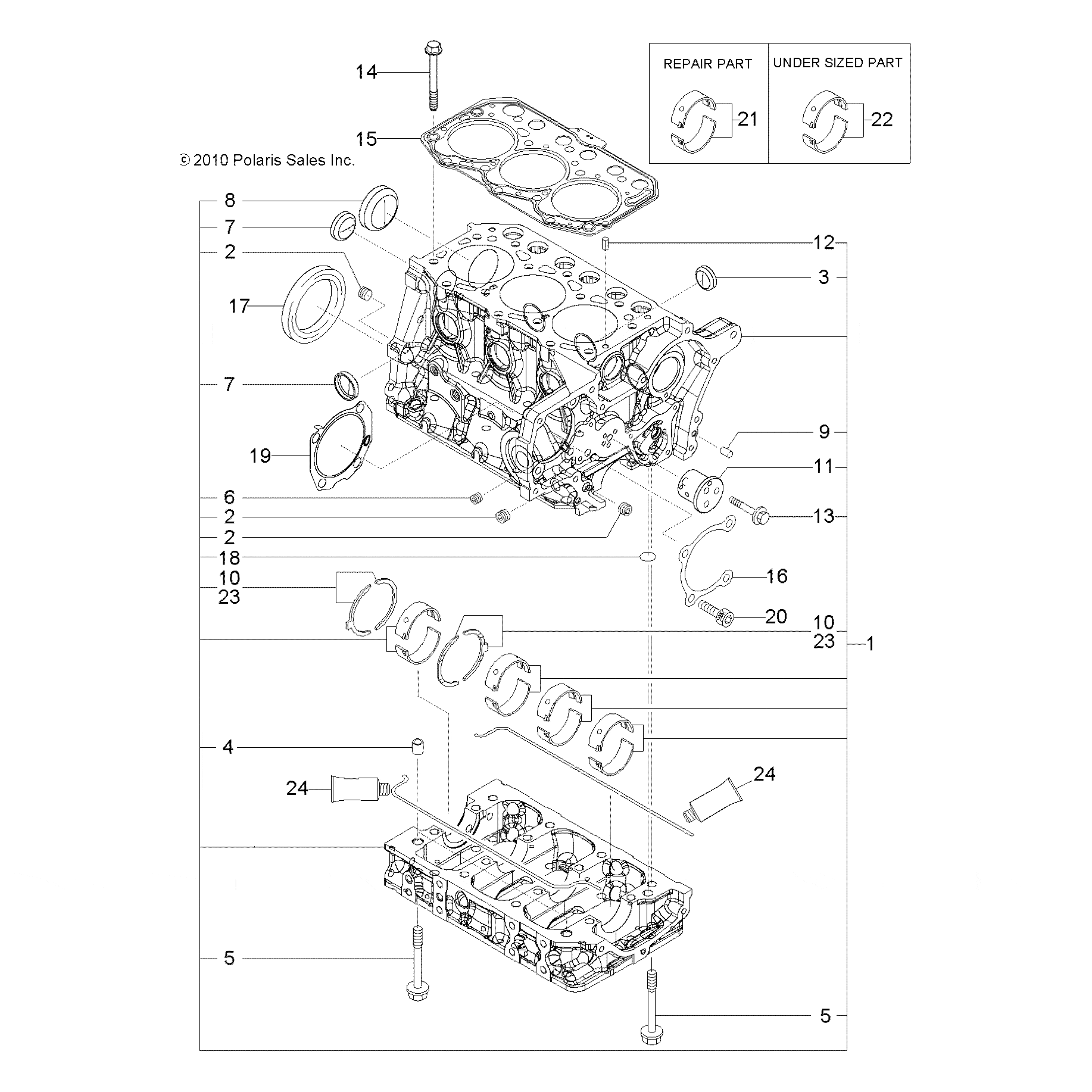Parallel Pin,M6X10 by Polaris 3070014 OEM Hardware P3070014 Off Road Express