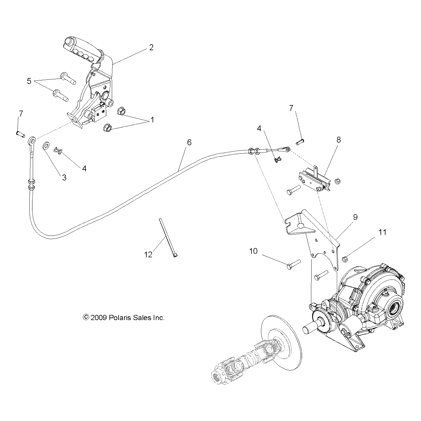 Park Brake Cable by Polaris 7081585 OEM Hardware P7081585 Off Road Express