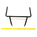 Black metal front cab frame weld with angled lower mounting arms and rectangular upper shape.