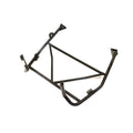 Black tubular steel frame designed for Polaris RZR 170 back cab support with mounting brackets.