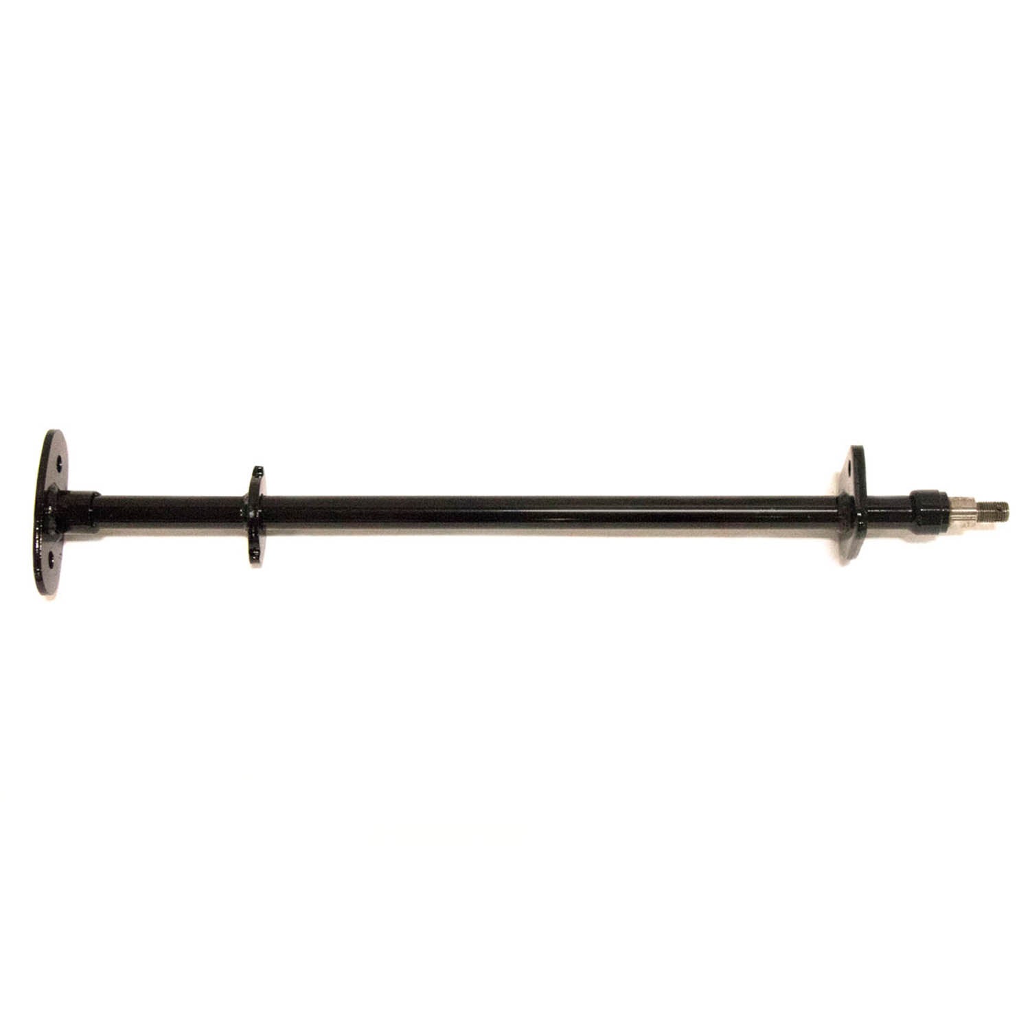 Black metal steering column post with mounting flange and threaded end for Polaris ATV models.