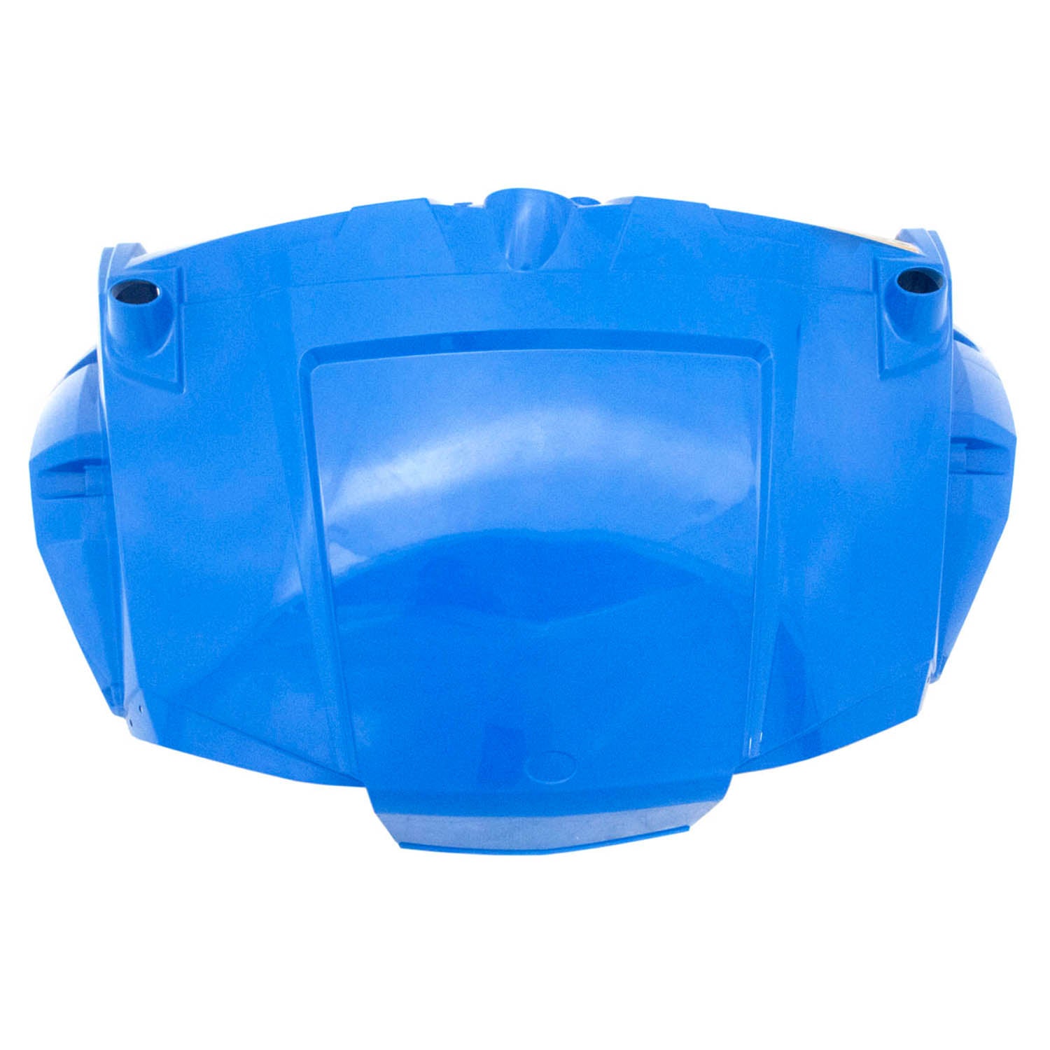 Bright blue molded plastic hood for Polaris RZR with smooth, contoured surface and mounting points.