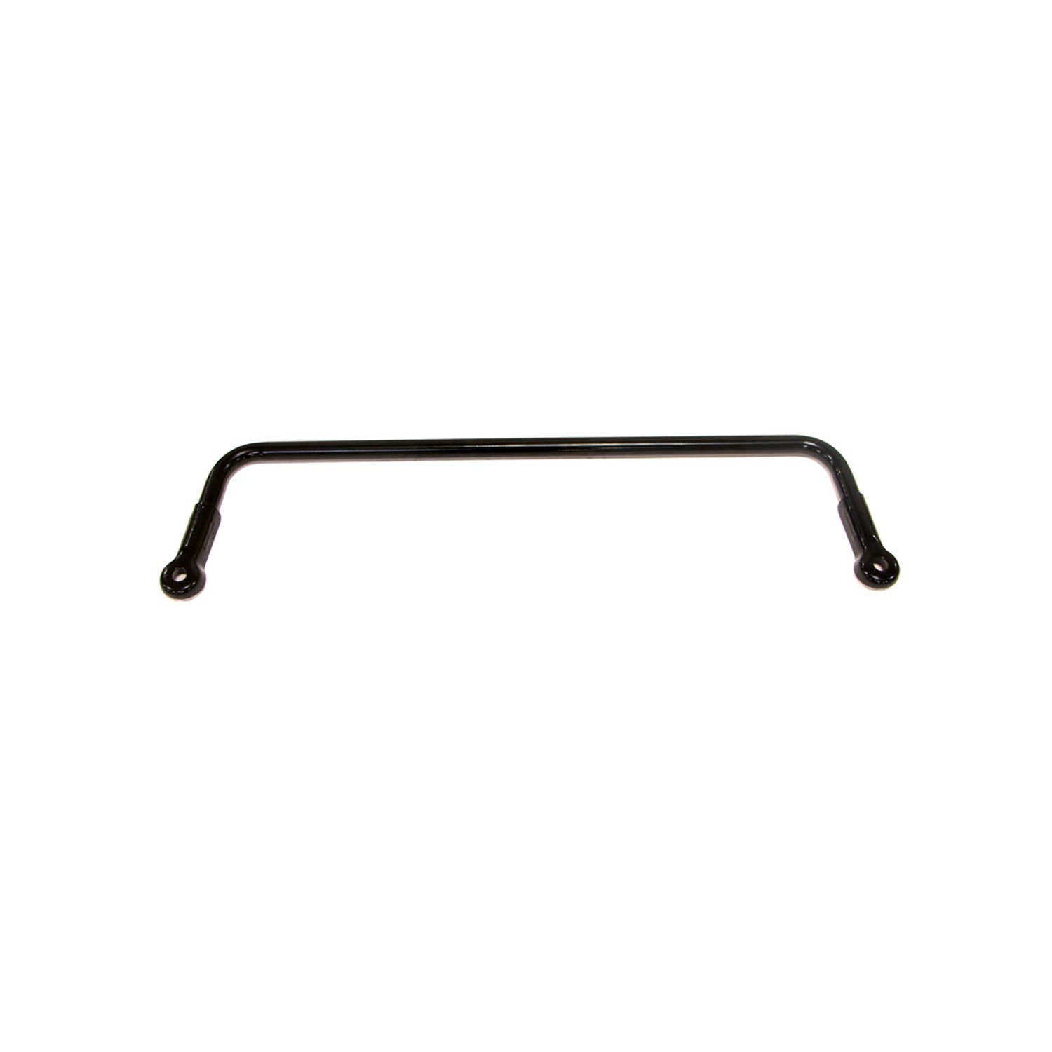 Black metal sway bar with bent ends and mounting holes for Polaris UTVs.