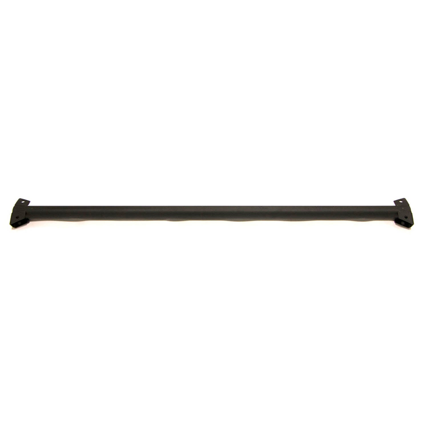 Black metal center cab frame weld top bar with mounting brackets on each end.
