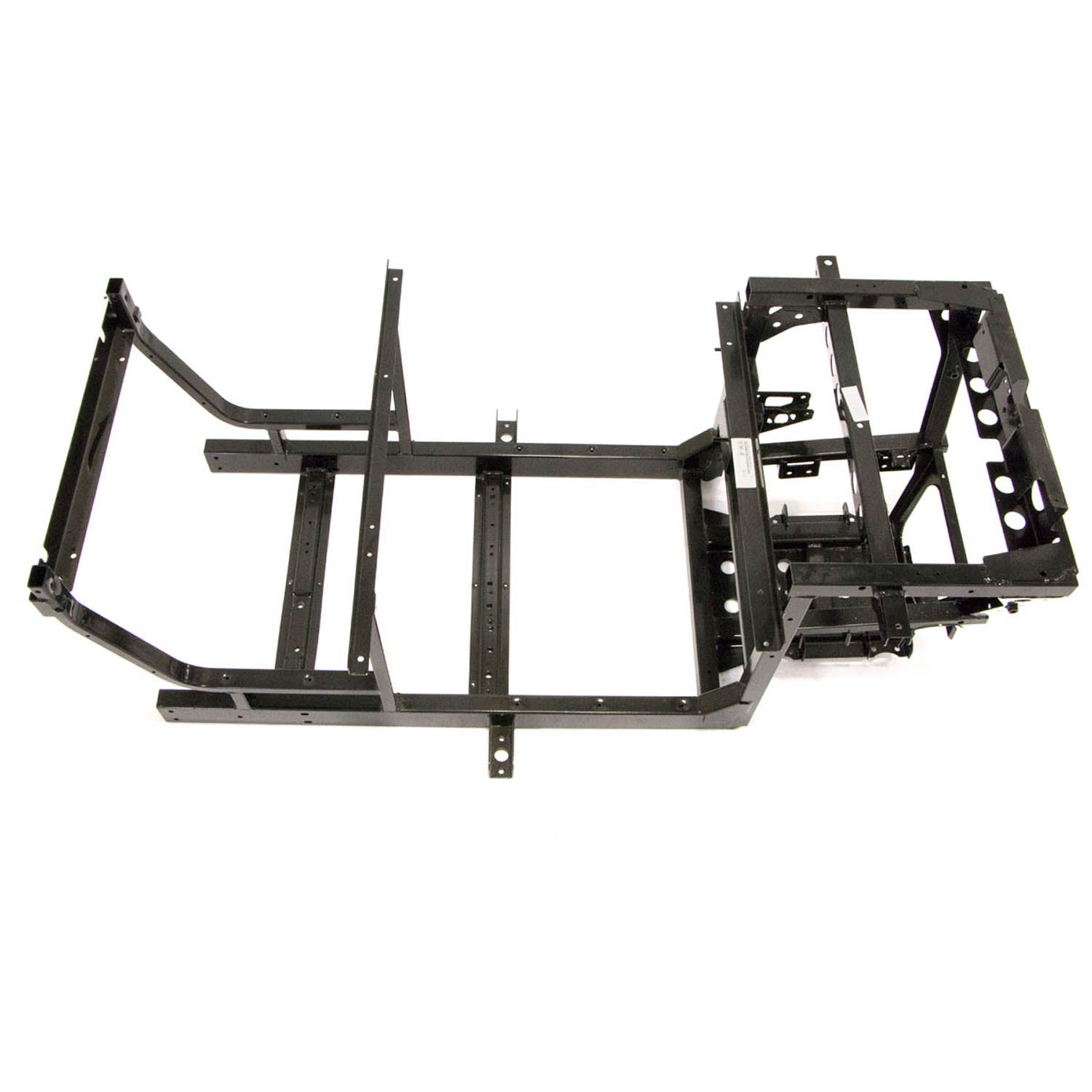 Black metal front frame with multiple attachment points for Polaris UTV, medium gloss finish.