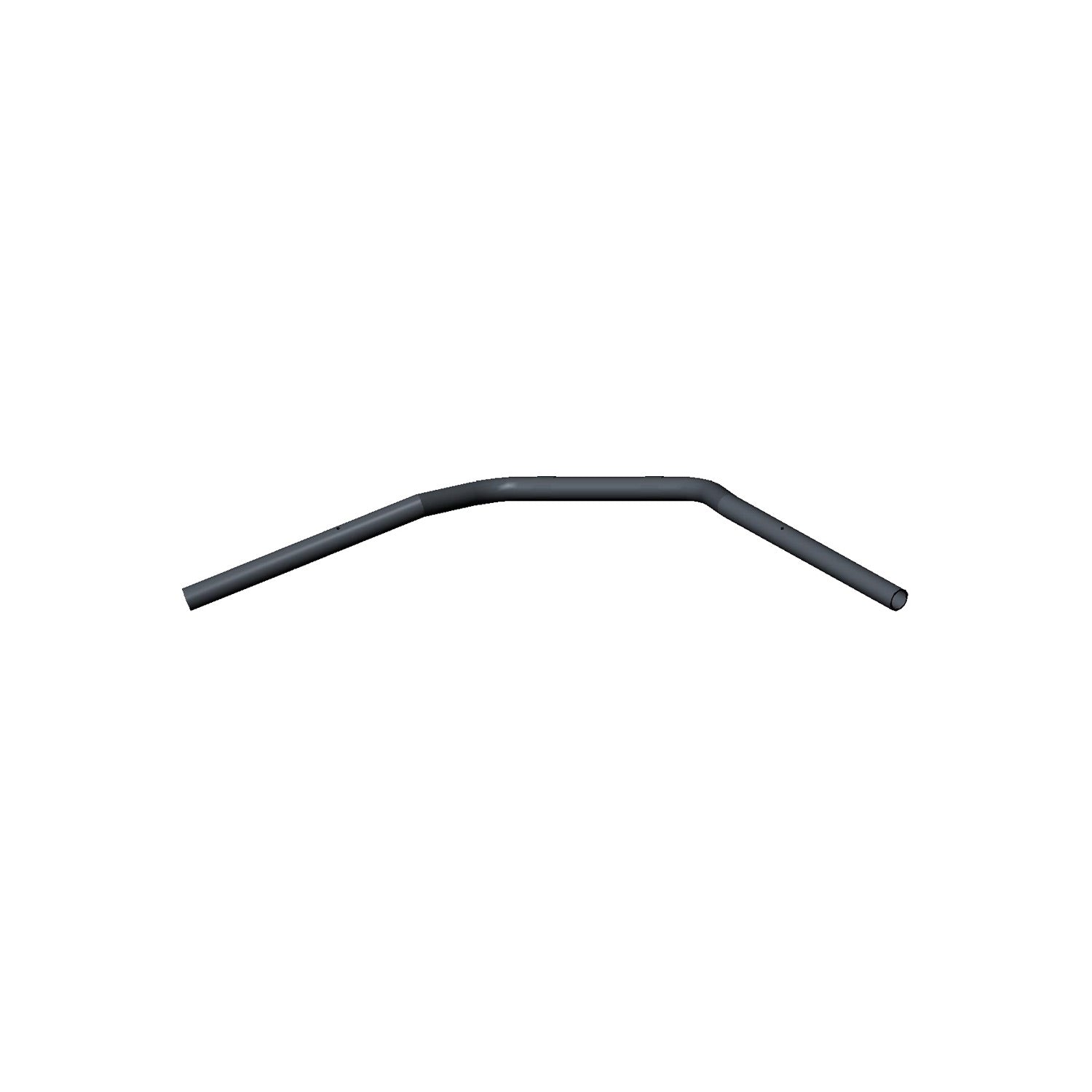 The Handlebar, Dreag, Mitered, Jet Black [Hammer S Intl] by Polaris is a black metal bicycle handlebar with a slight upward and outward bend, ideal for replacements and pictured against a white background.