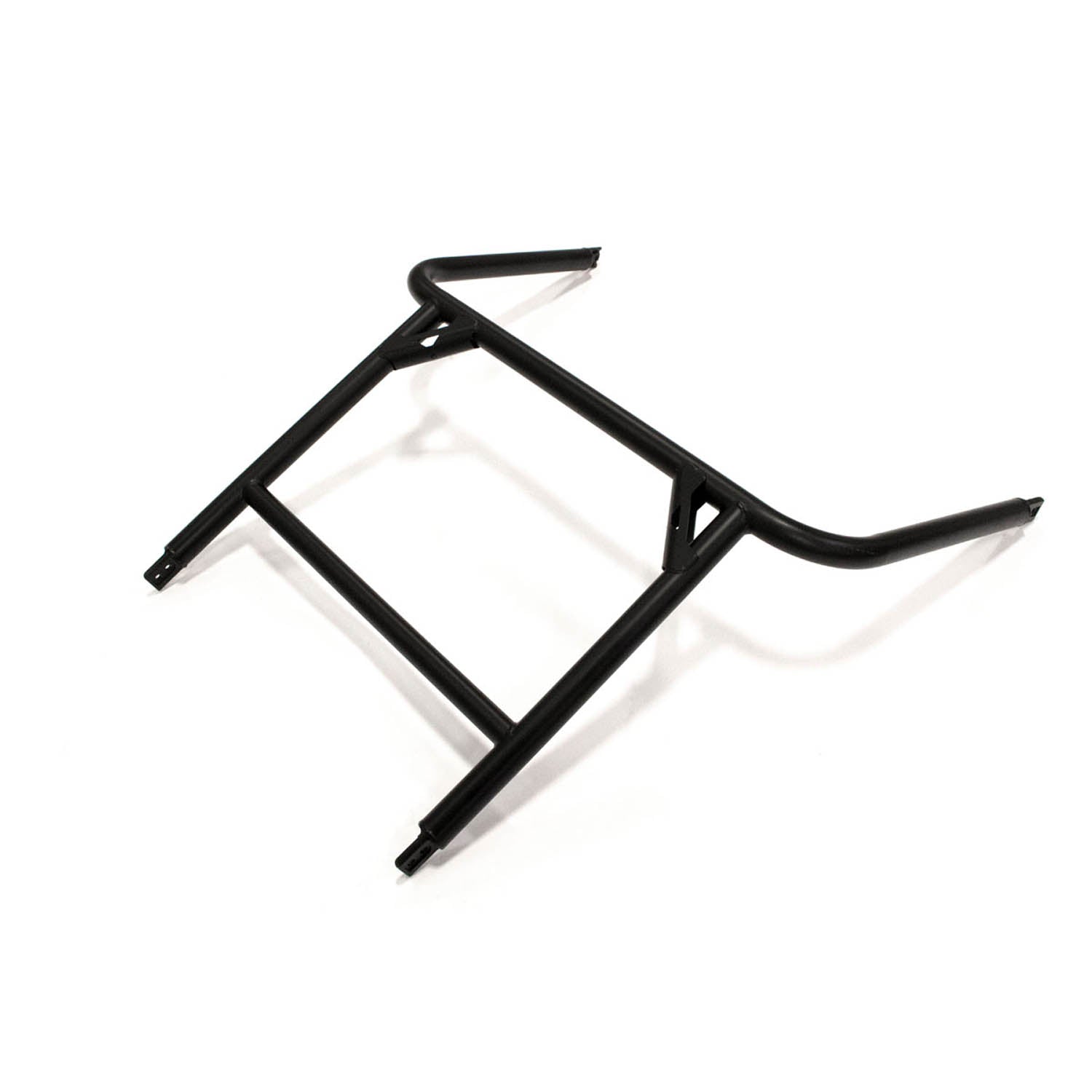 Matte black steel front cab frame with angled support bars for Polaris UTV.