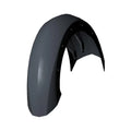 Glossy black curved front fender with mounting holes designed for Victory motorcycles.