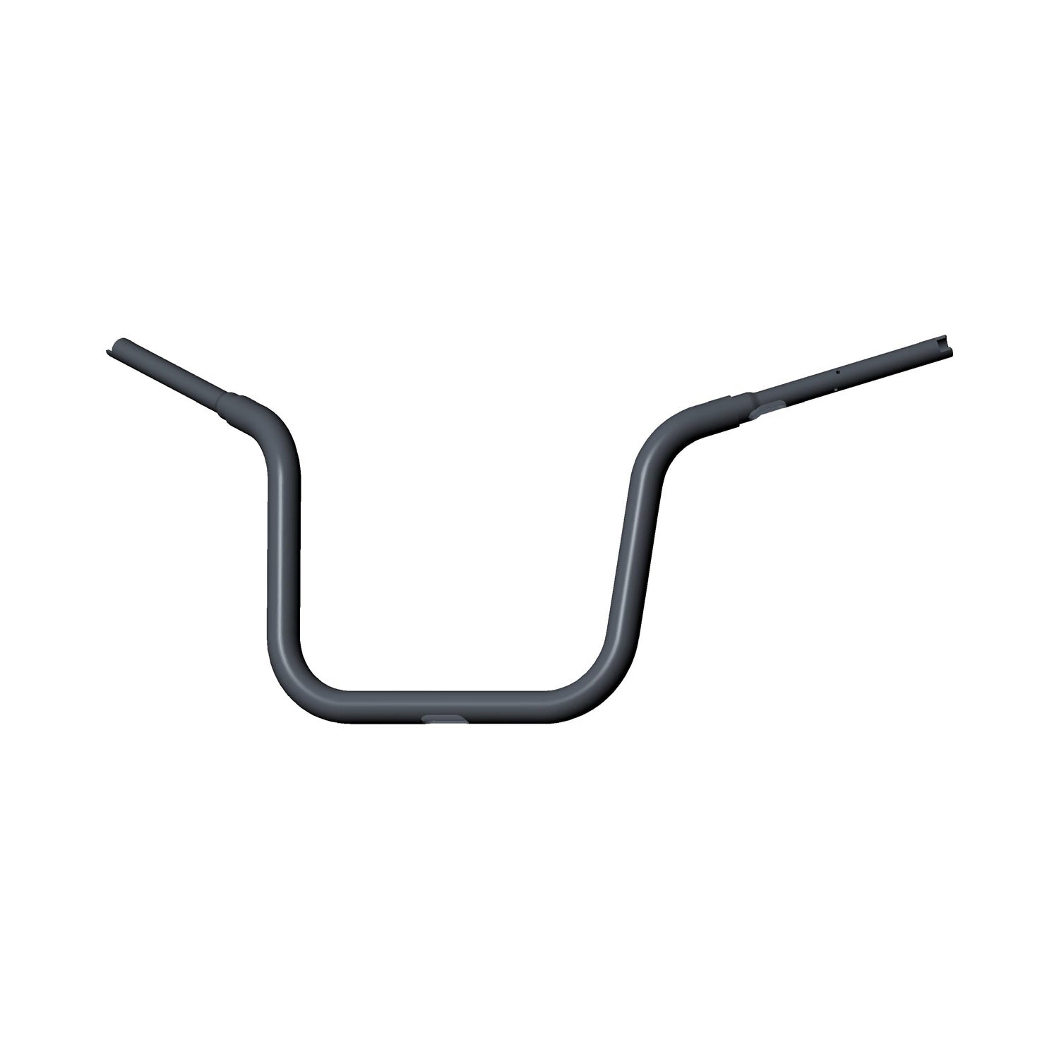 The Handlebar Touring Black by Polaris features an upward and outward angled design inspired by Indian motorcycle style, shown here in black against a white background.