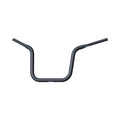 The Handlebar Touring Black by Polaris features an upward and outward angled design inspired by Indian motorcycle style, shown here in black against a white background.